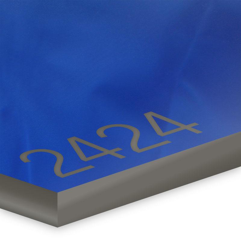 3.0mm Blue Plaskolite® mirrored extruded acrylic