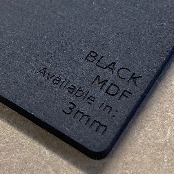 3.0mm Laser grade BLACK MDF