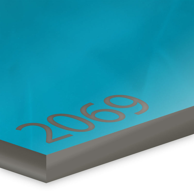 3.0mm Light Blue Plaskolite® mirrored extruded acrylic