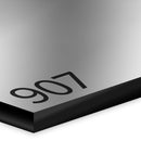 0.8mm Aluminium (matt) on black LaserFLEX laser engraving laminate ref 907