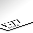 0.2mm White (matt) on black LaserFOIL laser engraving laminate ref F77