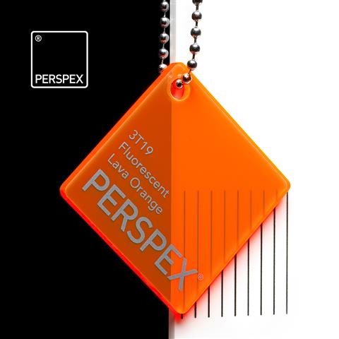 3.0mm Lava orange Perspex® fluorescent