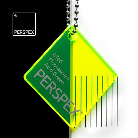 3.0mm Acid green Perspex® fluorescent