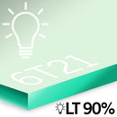 10.0mm Green edge Perspex® Glass-Look 600x300