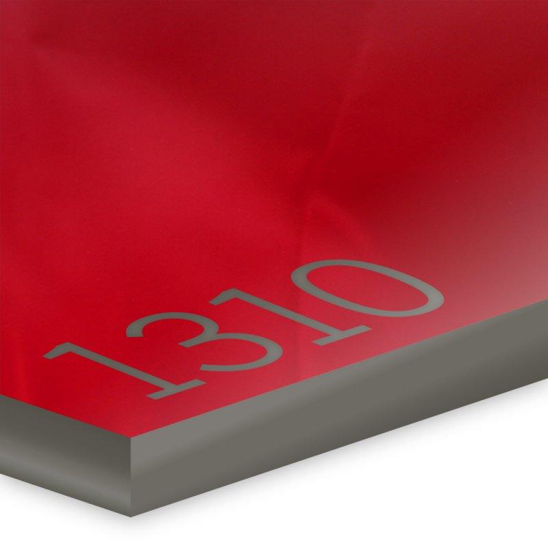 3.0mm Red Plaskolite® mirrored extruded  acrylic