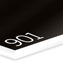 1.6mm/3.0mm Black (matt) on white laser engraving laminate ref 901