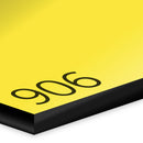 1.6mm/3.0mm Yellow (matt) on black laser engraving laminate ref 906