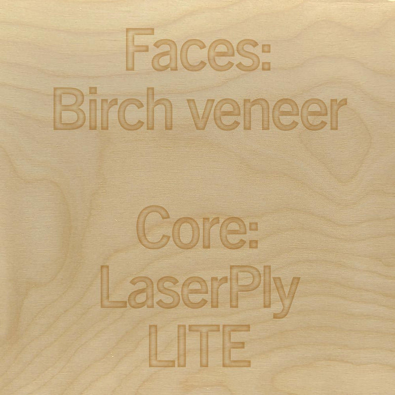 LaserPlyLITE - Birch face/Italian Poplar core grade B/BB