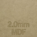 2.0mm Laser grade MDF Sanded both sides